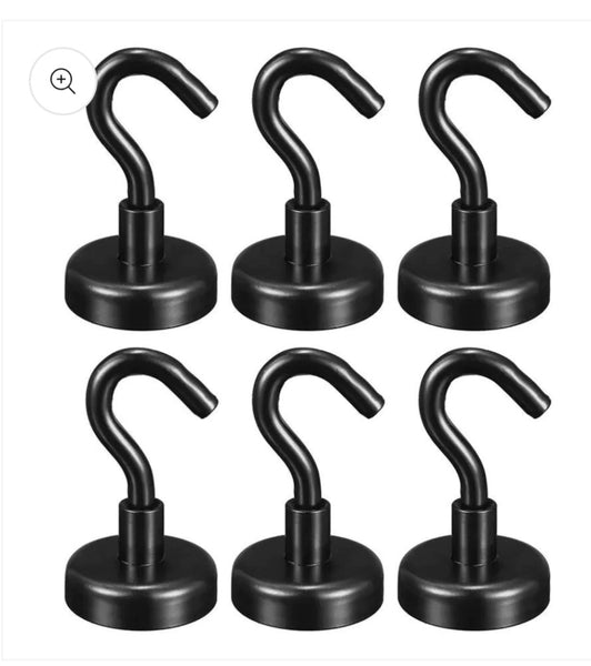 10 Pack Ultra Strong Black Magnetic Hanging Hooks