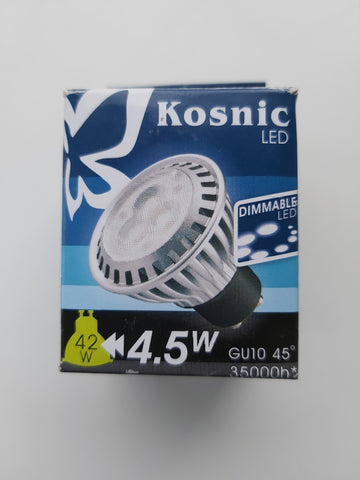 KOSNIC GU10 LED 4.5W DIMMABLE KTC POWERSPOT 6500K DAYLIGHT - Electrobright Ltd
