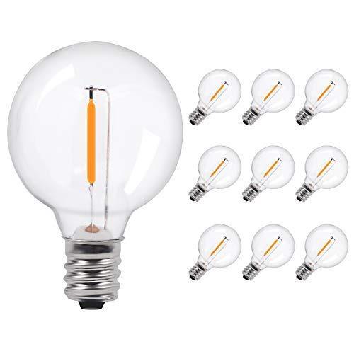 10 Pack Warm White LED "Super Festoon" Shatterproof Replacement spare Lighting Legends Light Garden Bulbs