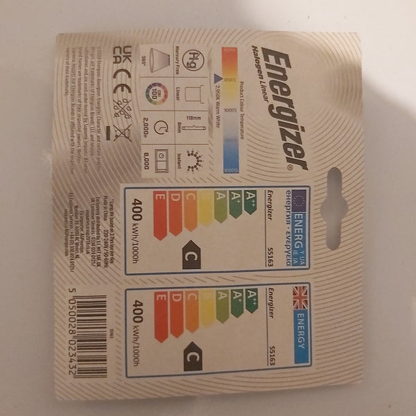 4 x S5163 ENERGIZER ECO LINEAR 400W(500W) DIMMABLE. (2 Twin Packs)