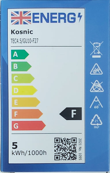 10 x KOSNIC TEC LED GU10 2700K WARM WHITE 4.5W