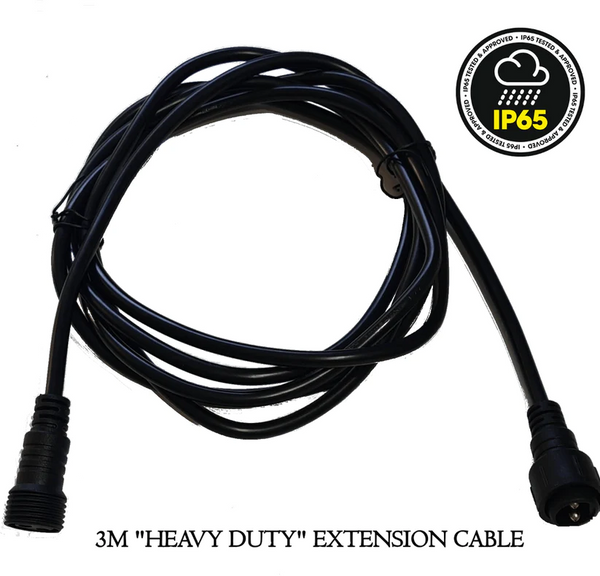 3 Metre Extension Cable For Heavy Duty Waterproof Outdoor String Lights - 3M Lighting Legends branded.