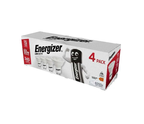 4 x S15161 Energizer LED GU10 345lm 4.2W 4,000K (Cool White)