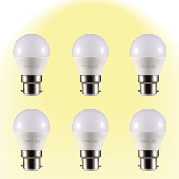 TEKLED
Ursa LED Golf Ball G45 B22 Bayonet Cap 5W Pack of 6 - 2700K Warm White, Cool white or Cool Daylight.