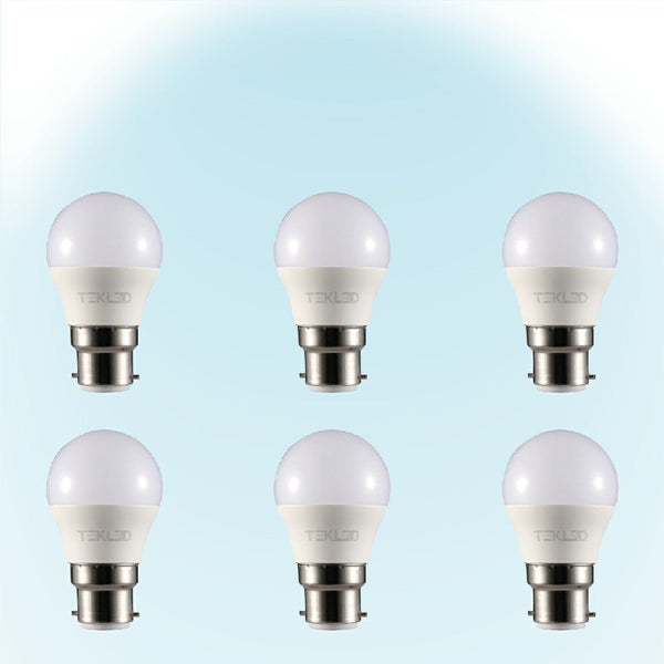 TEKLED
Ursa LED Golf Ball G45 B22 Bayonet Cap 5W Pack of 6 - 2700K Warm White, Cool white or Cool Daylight.