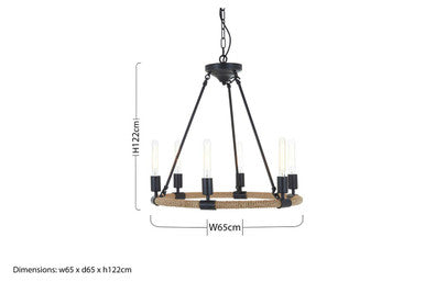 Hampstead 6 Bulb Chandelier