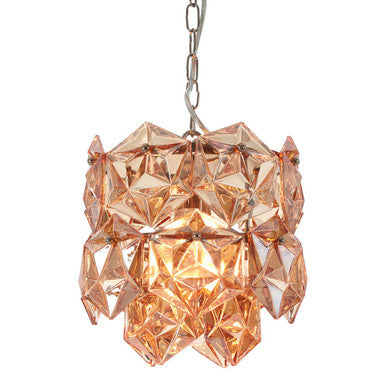 Rydello Small Amber Glass Chandelier.