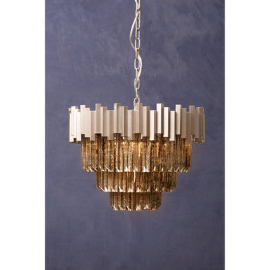 Lustra Small Nickel Painted Chandelier