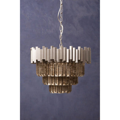 Lustra Small Nickel Painted Chandelier