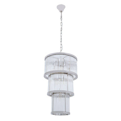 Salasco 3 Tier Nickel Finish Chandelier 38cm