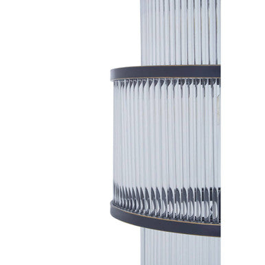 Salasco Black Finish 3 Tiered Glass Chandelier