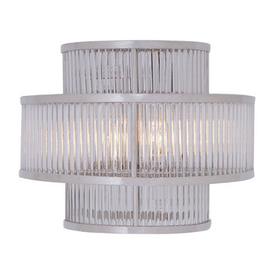 Salasco 3 Tier Nickel Finish Glass Wall Light