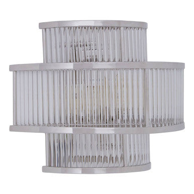 Salasco 3 Tier Nickel Finish Glass Wall Light