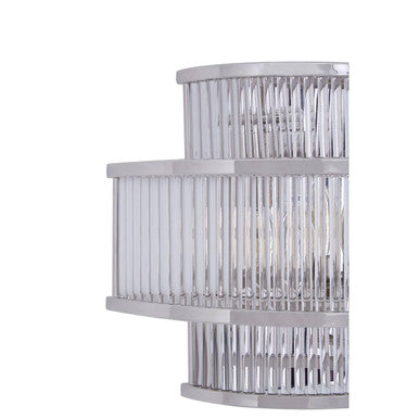 Salasco 3 Tier Nickel Finish Glass Wall Light