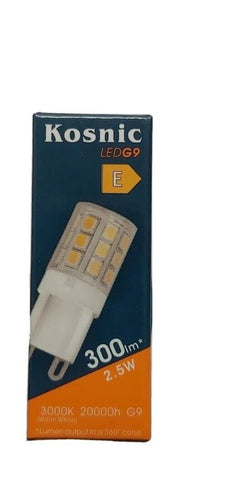 3 x KOSNIC G9 LED 2.5W WATT 300 LUMEN WARM WHITE KLED2.5CPL/G9-N30 NON DIMMABLE - Electrobright Ltd