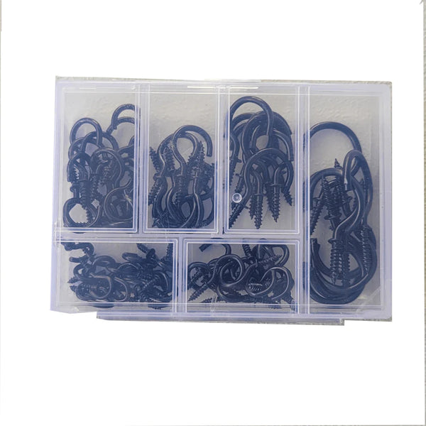 75 Pack Strong Black Screw Garden Hooks - Ideal for String Lights lighting outdoor lights Lighting Legends branded.