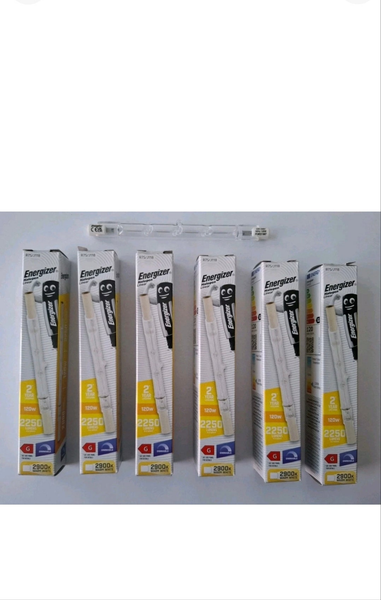 6 x Energizer LINEAR 118mm R7s 2250 Lumens Halogen Bulb 240V ( 120 W )  Dimmable