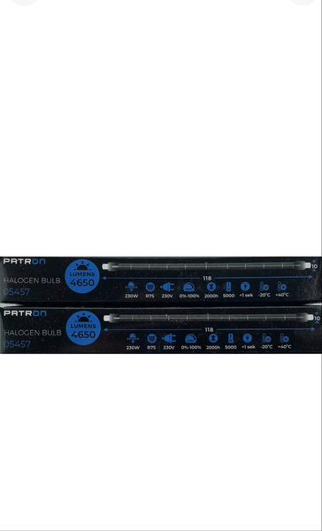 4 x LINEAR HALOGEN 230W 118mm R7s 4650 lm dimmable 230 Watt Patron Branded