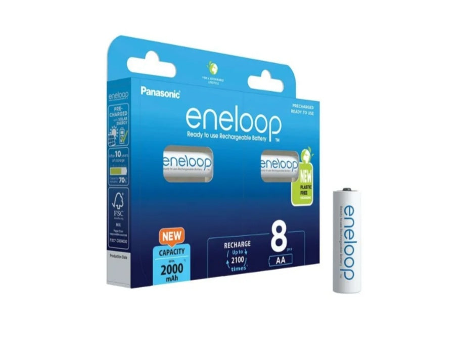 S19109 Eneloop AA 2000mAh - Pack of 8

Stock Code: PANLOOP2000MAHAA8PK

eneloop can be used 2100 times to save money!

On average families use around 70 batteries per year.* By switching to eneloop, a single charger makes it possible to charge a year's wo