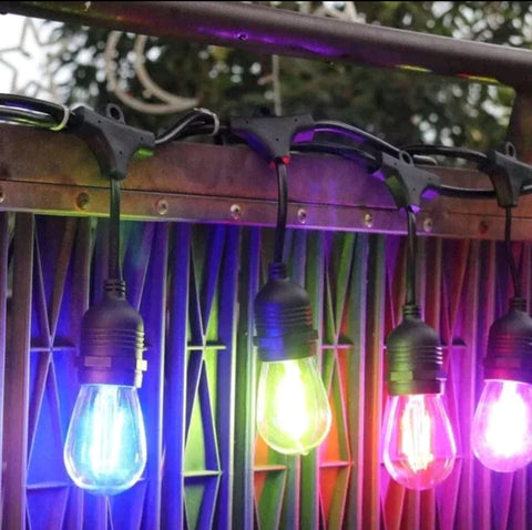 15M / 49FT Multi-Colour LED Plug-in Waterproof Heavy Duty Outdoor String Lights