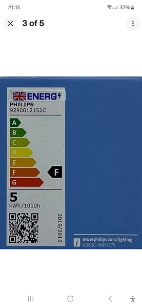 10 x PHILIPS 4.6W GU10 LED 2700K WARM WHITE 355lm 36º 4.6 Watt = 50 Watt F2