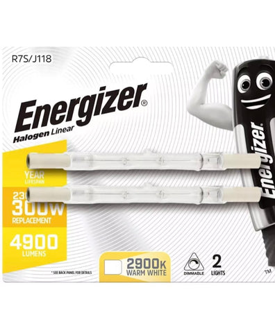 2 x Eveready or Energizer R7S  ECO LINEAR 230W(300W) DIMMABLE. (1 Twin Pack)