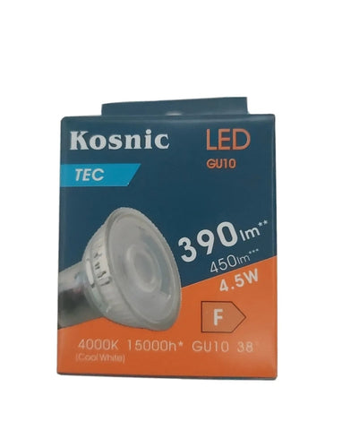 6 x KOSNIC 4.5W GU10 LED COOL WHITE NON DIMMABLE 450 LUMEN - Electrobright Ltd