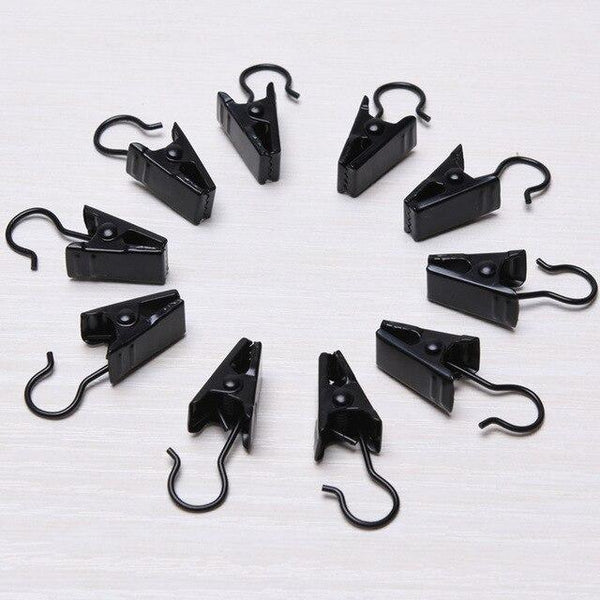 Black Stainless Steel String Light Wire/Cable Hanging Clips