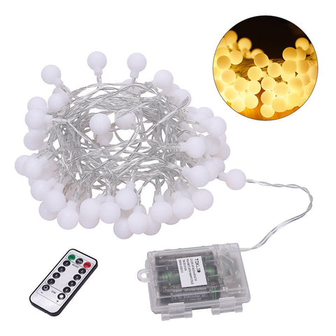 TEKLED
Felis LED Globe 80 LEDs 8m with Battery Pack & Remote Control Warm White LED String Light