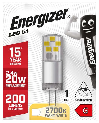10 x S18746 Energizer LED G4 200lm 2.4W 2,700K (Warm White),