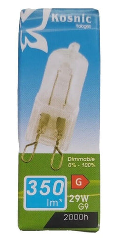 10x KOSNIC G9 29w=40w (28W Upgrade) Halogen DIMMABLE bulbs Capsule Watt fused UK - Electrobright Ltd