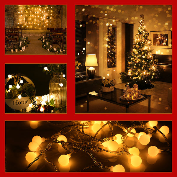 TEKLED
Felis LED Globe 80 LEDs 8m with Battery Pack & Remote Control Warm White LED String Light