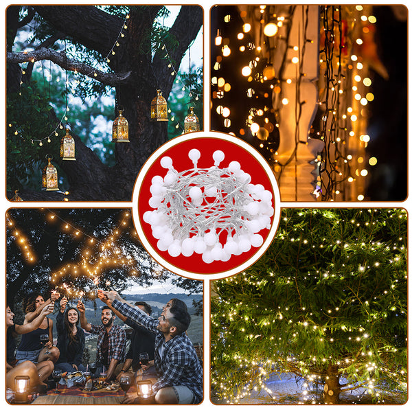 TEKLED
Felis LED Globe 80 LEDs 8m with Battery Pack & Remote Control Warm White LED String Light