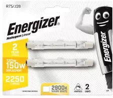 10 x Energizer LINEAR 78mm R7s 2250 Lumens Halogen Bulbs 240V 120W ENERGY ( 150W Brightness) Dimmable Warm White Low Energy Low cost LED alternative
