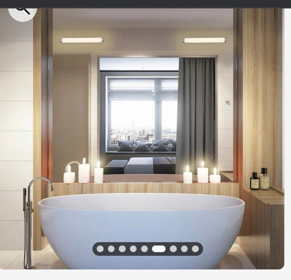 Modern Bathroom Vanity Lamp Mirror Front Makeup Shaving LED Light Chrome 470mm Tekled