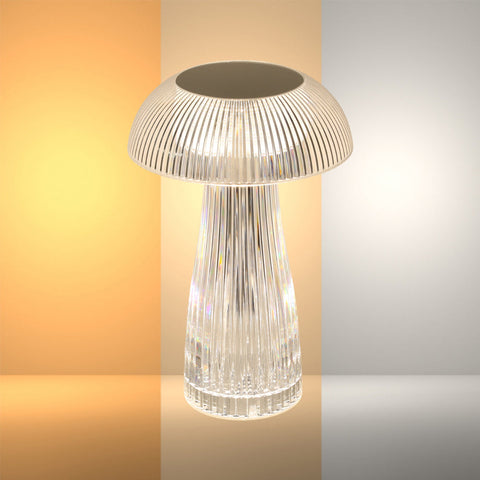 Tekled Mushroom-Shaped Lumi Crystal Touch: Rechargeable LED Table Lamp | Bedside Lamp