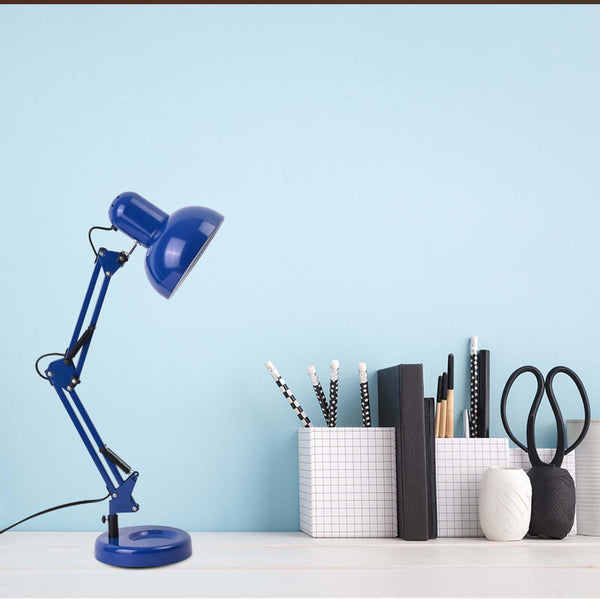 Tekled Led Desk Lamp Adjustable Swing Arm Replaceable E27 Edison Screw Bulb Holder Flexible Table Clamp For Bedside Reading Office Work Architects Students Swing Arm Green or selection of colours.