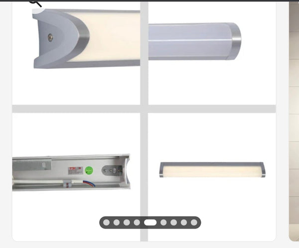 Modern Bathroom Vanity Lamp Mirror Front Makeup Shaving LED Light Chrome 470mm Tekled