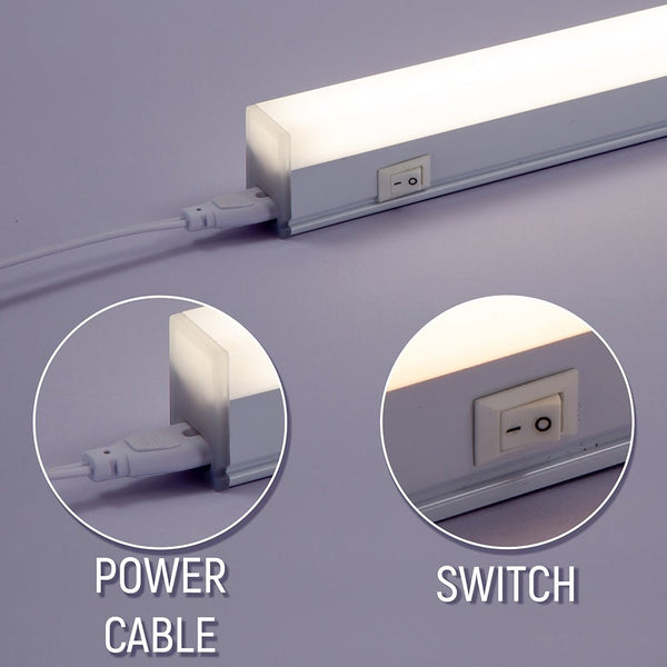 TEKLED
5W 1ft LED T5 Under Cabinet Link Light IP20 with switch 286mm - 3000K Warm White, Cool White or Cool Daylight.