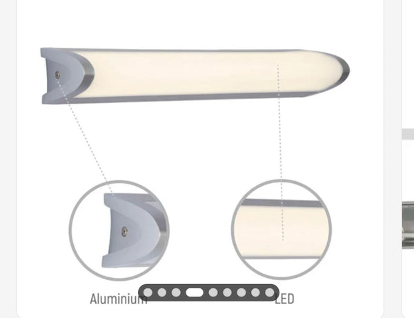 Modern Bathroom Vanity Lamp Mirror Front Makeup Shaving LED Light Chrome 470mm Tekled