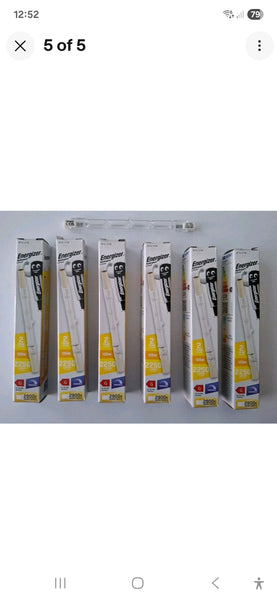 6 x Energizer LINEAR 118mm R7s 2250 Lumens Halogen Bulb 240V ( 120 W )  Dimmable