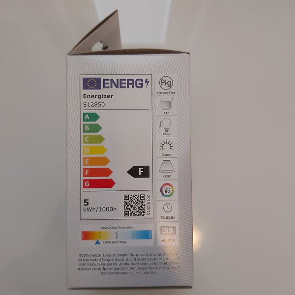 Energizer 5 Watt =40 Watt DIMMABLE LED GLS Filament 470 Lumen ES/E27 - Electrobright Ltd