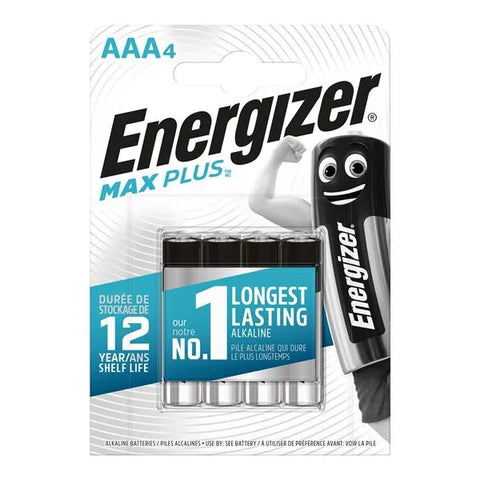 S13459 Energizer AAA Max Plus Alkaline - Pack of 4 - Electrobright Ltd