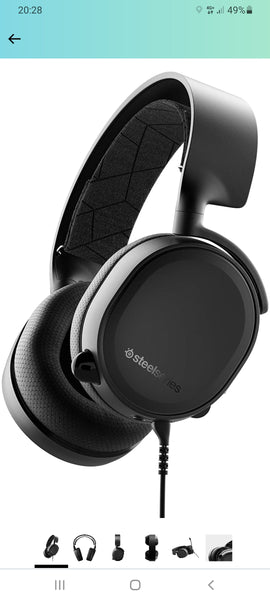 Steelseries 3 Arctis Headphones compatble with PS4,PS5,XBOX and PC Wired Noise cancelling - Electrobright Ltd