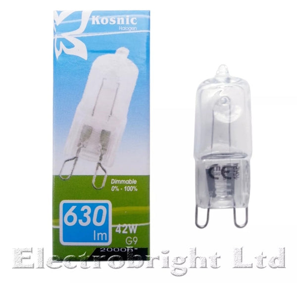 4 x Kosnic Eco Halogen G9 (19w,29w,42w) Dimmable Energy saving "Long Life"  light bulbs - Electrobright Ltd