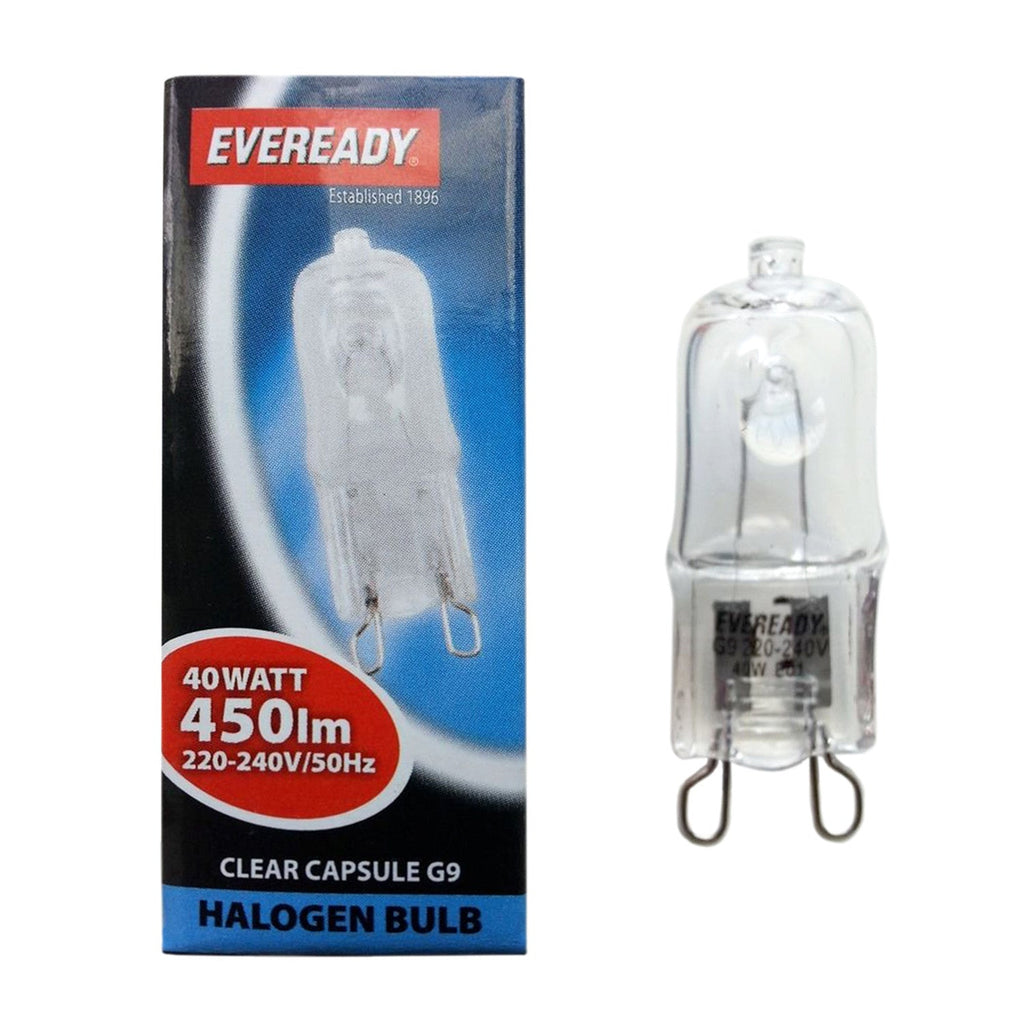 10 x Eveready G9 25W or 40w Halogen Warm White Dimmable Halogen 