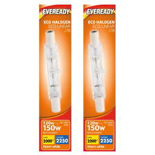 1 x R7 EVEREADY 78MM X 8MM Linear 120w=150w Eco Halogen Dimmable Warm White Bulbs - Electrobright Ltd