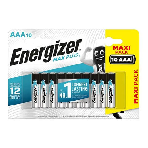 S13460 Energizer AAA Max Plus Alkaline - Pack of 10 - Electrobright Ltd